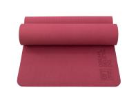 Коврик для йоги и фитнеса 185 х 80 см толщина 8 мм TPE бордовый