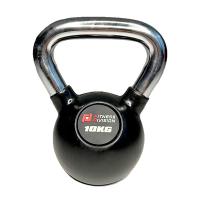 Гиря 10 кг обезиненная с хромированной ручкой