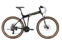 Велосипед Stark'24 Cobra 27.2 D черный металлик/желтый 18"