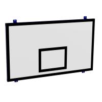 Щит баскетбольный игровой пристенный 1050х1800 мм (фанера 15 мм на металлокаркасе)