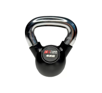 Гиря 4 кг обрезиненная с хромированной ручкой