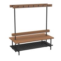 Скамья для раздевалок с вешалкой двусторонняя 1,5 м