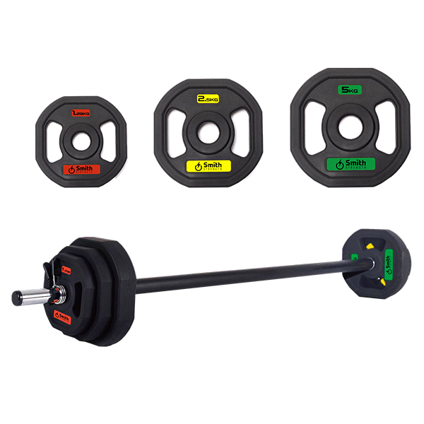 Штанга для аэробики с дисками (2x5kg /2x2.5kg /2x1.25kg) Smith Сила (Strength) PXPMS 05