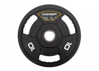 Диск олимпийский полиуретановый 3-х хватовый 10кг Hasttings Digger HD51C3A-10