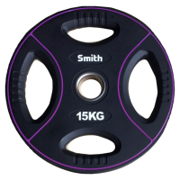 Диск полиуретановый c 4-м хватом Smith Strength 15кг