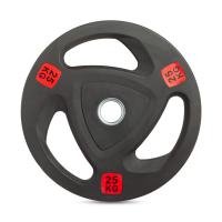 Диск 51 мм. обрезиненный с 3-мя хватами 25 кг