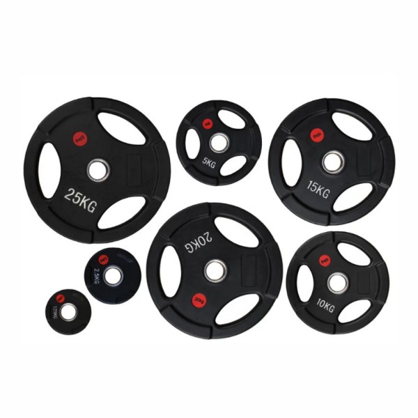 Диски обрезиненные с тремя хватами в ассортименте