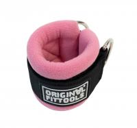 Ремень для тренировки мышц рук регулируемый розовый (D-кольцо)