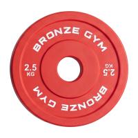 Диск олимпийский BRONZE GYM тяжелоатлетический красный 2,5 кг