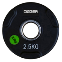 Диск олимпийский обрезиненный 3-х хватовый 2,5кг Hasttings Digger HD51C1C-2,5