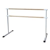 Станок хореографический напольный мобильный двухрядный 1,5 м (перекладина D-40 мм береза)