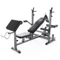 Скамья со стойками под штангу DFC GYRONETICS GN008 с партой для бицепса