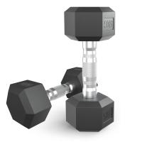 Гантель гексагональная UNIX Fit обрезиненная 5 кг, 2 шт.