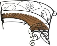 Скамья садовая Грифонсервис СК51 (черный с золотом/орех)