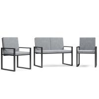 Комплект садовой мебели Sundays Relax (черный/серый)