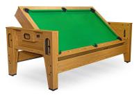 Cтол-трансформер «Twister» 3 в 1 (бильярд, аэрохоккей, настольный теннис, дуб)