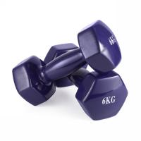 Гантель неразборная 6 кг. винил (2 штуки) VictoryFit VF-DV060-2