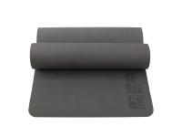 Коврик для йоги и фитнеса 185 х 80 см толщина 8 мм TPE серый