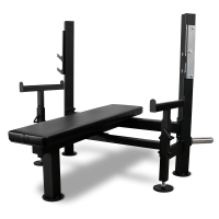 Скамья для жима лёжа со страховочными упорами BRONZE GYM PARTNER ML-902