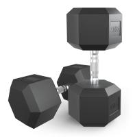 Гантель гексагональная UNIX Fit обрезиненная 45 кг, 2 шт.