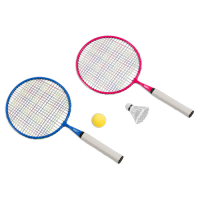 KRAFLA Fun 200 Набор для бадминтона: ракетка (2 шт), волан, поролоновый мяч