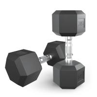 Гантель гексагональная UNIX Fit обрезиненная 15 кг, 2 шт.