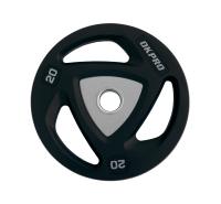 Диск олимпийский полиуретановый 20 кг OKPRO серый лого