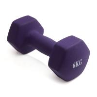Гантель неразборная гексагональная неопрен  6 кг (фиолетовая) VictoryFit VF-DHN060
