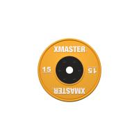 Диск бамперный соревновательный цветной Xmaster XMT-CBP-15KG