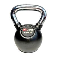 Гиря 12 кг обезиненная с хромированной ручкой