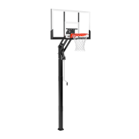 Баскетбольная стационарная стойка, акрил Spalding  54 " Gold In-Ground, Арт. 881365CN