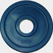 Олимпийский диск евро-классик, серия "Ромашка" 2,5 кг. (обрезиненный, синий, d51мм.)