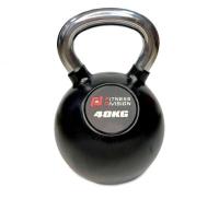 Гиря 40 кг обезиненная с хромированной ручкой