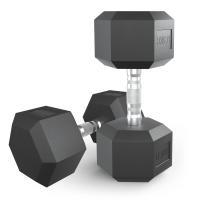 Гантель гексагональная UNIX Fit обрезиненная 17,5 кг, 2 шт.