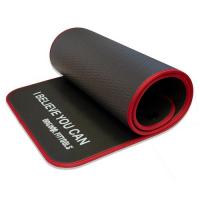 Мат для аэробики NBR 10 мм черный с кольцами (без канта)