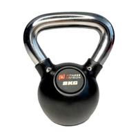 Гиря 8 кг обезиненная с хромированной ручкой