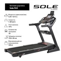 Беговая дорожка Sole F65 2019