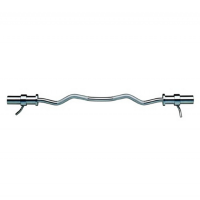 Гриф олимпийский Smith 50 мм, химтравленый слабоизогнутый, 120 см,с упорным подшипником, резиновыми стопорами и пружинными замками