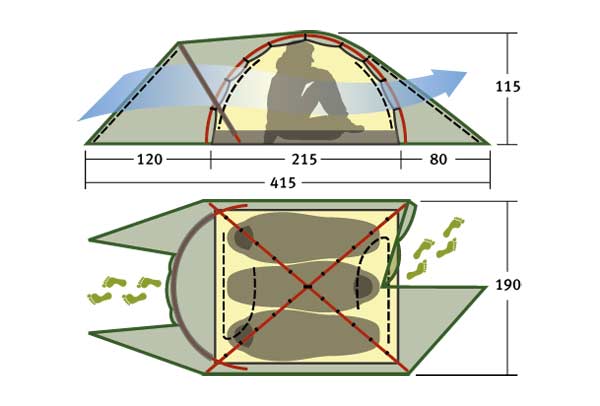 Палатка   NAKRA 3 PLUS 9124.3901