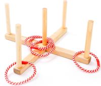 Кольцеброс деревянный с 5 кольцами