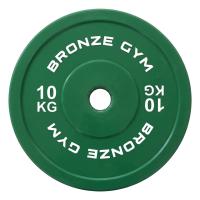 Диск олимпийский BRONZE GYM тяжелоатлетический зеленый 10 кг