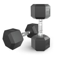 Гантель гексагональная UNIX Fit обрезиненная 12,5 кг, 2 шт.