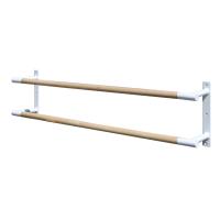 Станок хореографический пристенный двухрядный 1,5 м (перекладина D-40 мм береза)