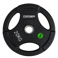 Диск олимпийский обрезиненный 3-х хватовый 20кг Hasttings Digger HD51C1C-20