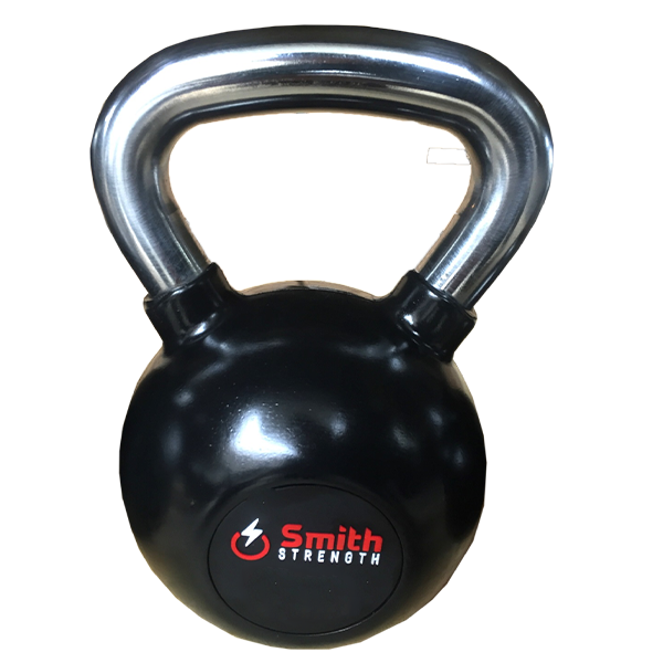 Гиря черная прорезиненная 24kg Smith Сила DB087