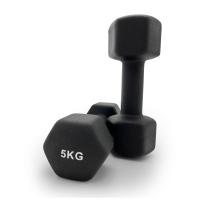 Гантель UNIX Fit неопреновая 5 кг Black, 2 шт.