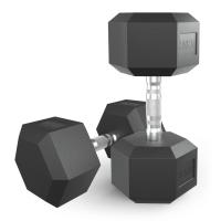 Гантель гексагональная UNIX Fit обрезиненная 27,5 кг, 2 шт.