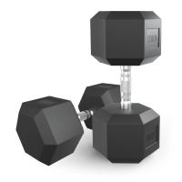 Гантель гексагональная UNIX Fit обрезиненная 40 кг, 2 шт.