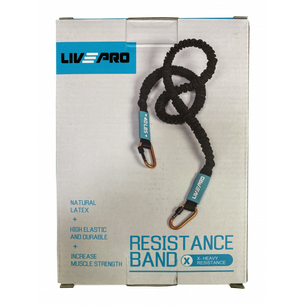 Эспандер эластичный с карабином Livepro LP8401-XH