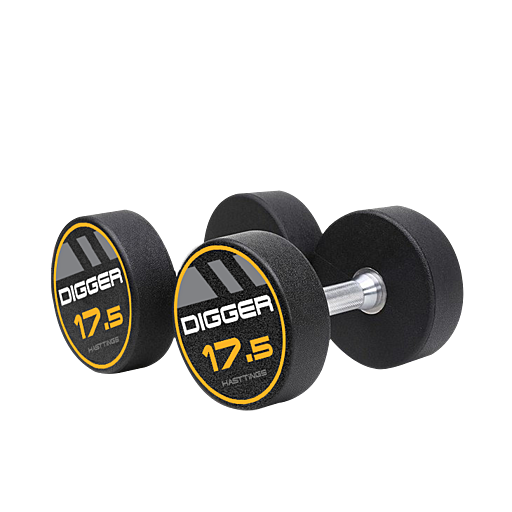 Комплект полиуретановых гантелей 10 пар от 2,5 до 25 кг Hasttings Digger HD51D4C-2,5-25